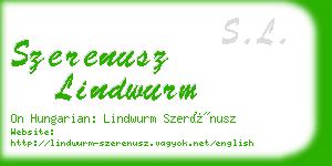 szerenusz lindwurm business card